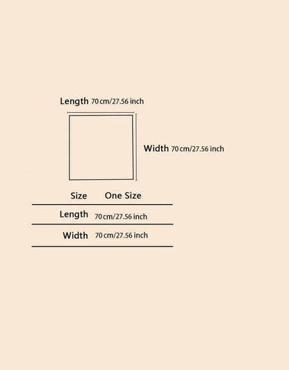 Scarf Dimensions 70*70 CM