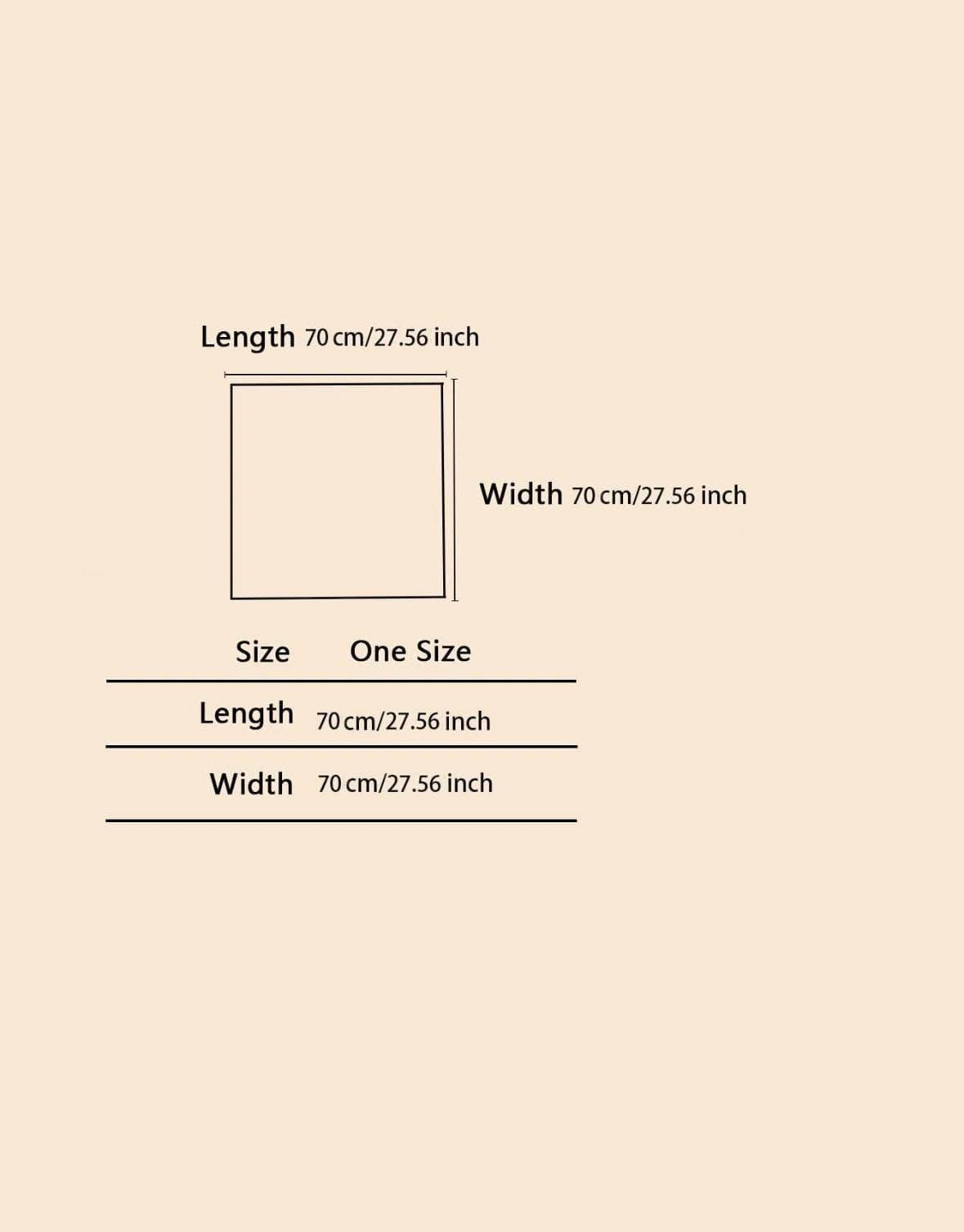 Scarf Dimensions 70*70 CM