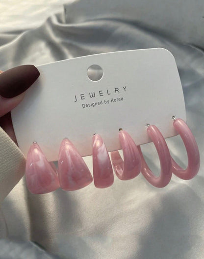 Earrings 6 pieces